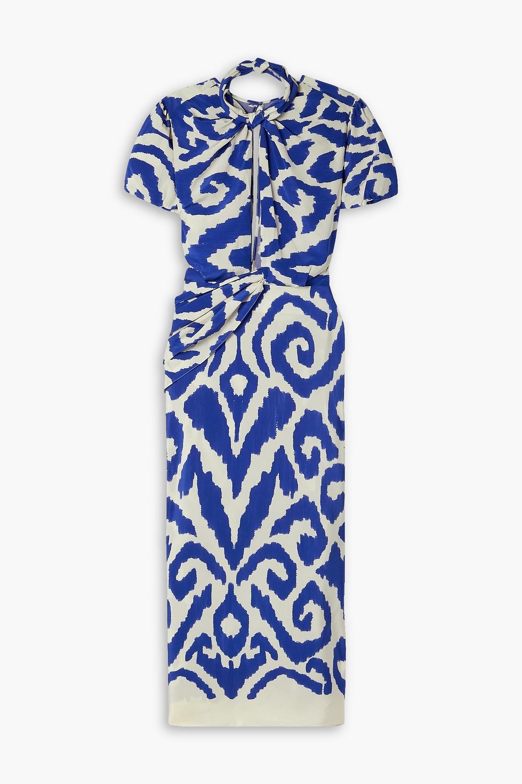 JOHANNA ORTIZ Plantas Marinas cutout printed silk crepe de chine midi dress  | Sale up to 70% off | THE OUTNET