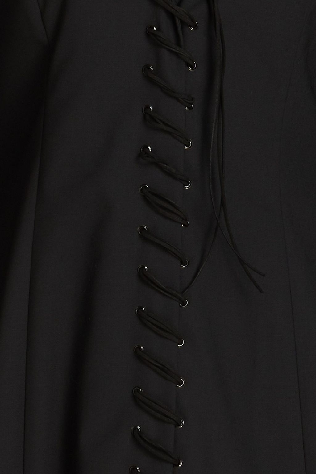 HOLZWEILER Faya lace-up crepe mini dress