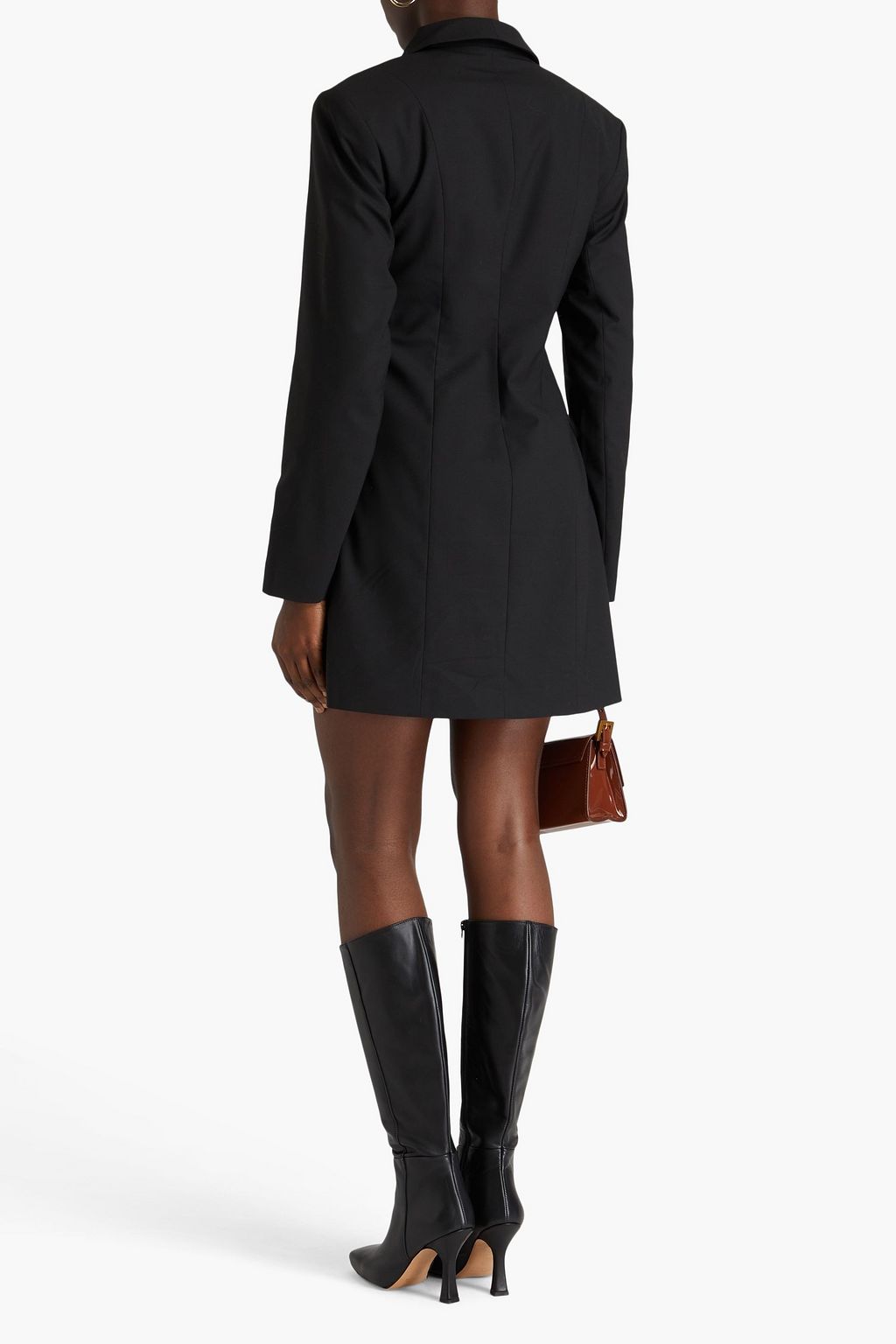 HOLZWEILER Faya lace-up crepe mini dress