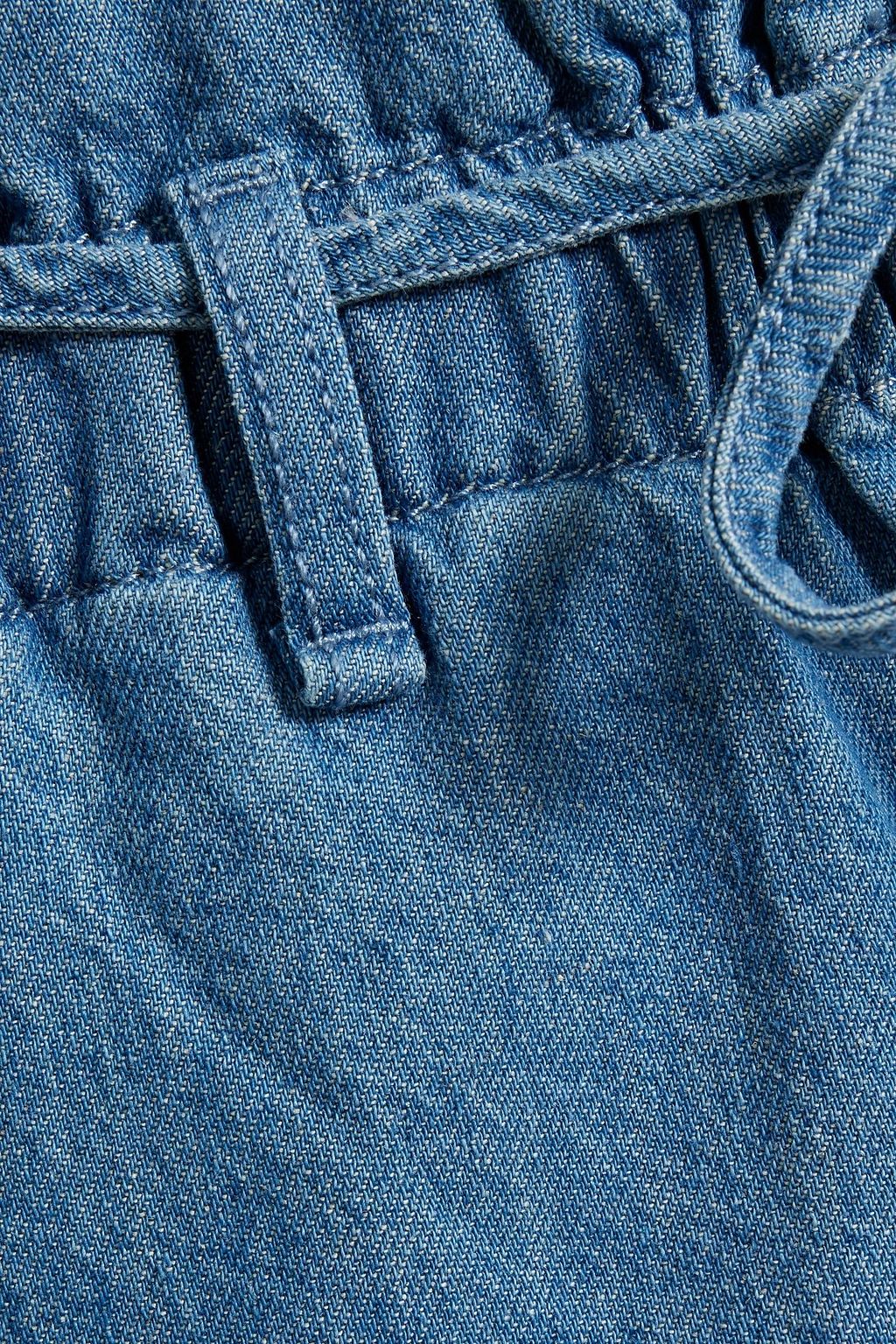 RAG & BONE بنطال من الشامبري المصنوع من مزيج الكتان والقطن بأرجل مستقيمة