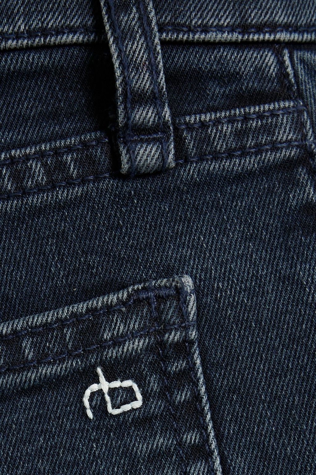 RAG & BONE بنطلون جينز «كايت» بخصر متوسط الارتفاع وبقصة سكيني ولون باهت