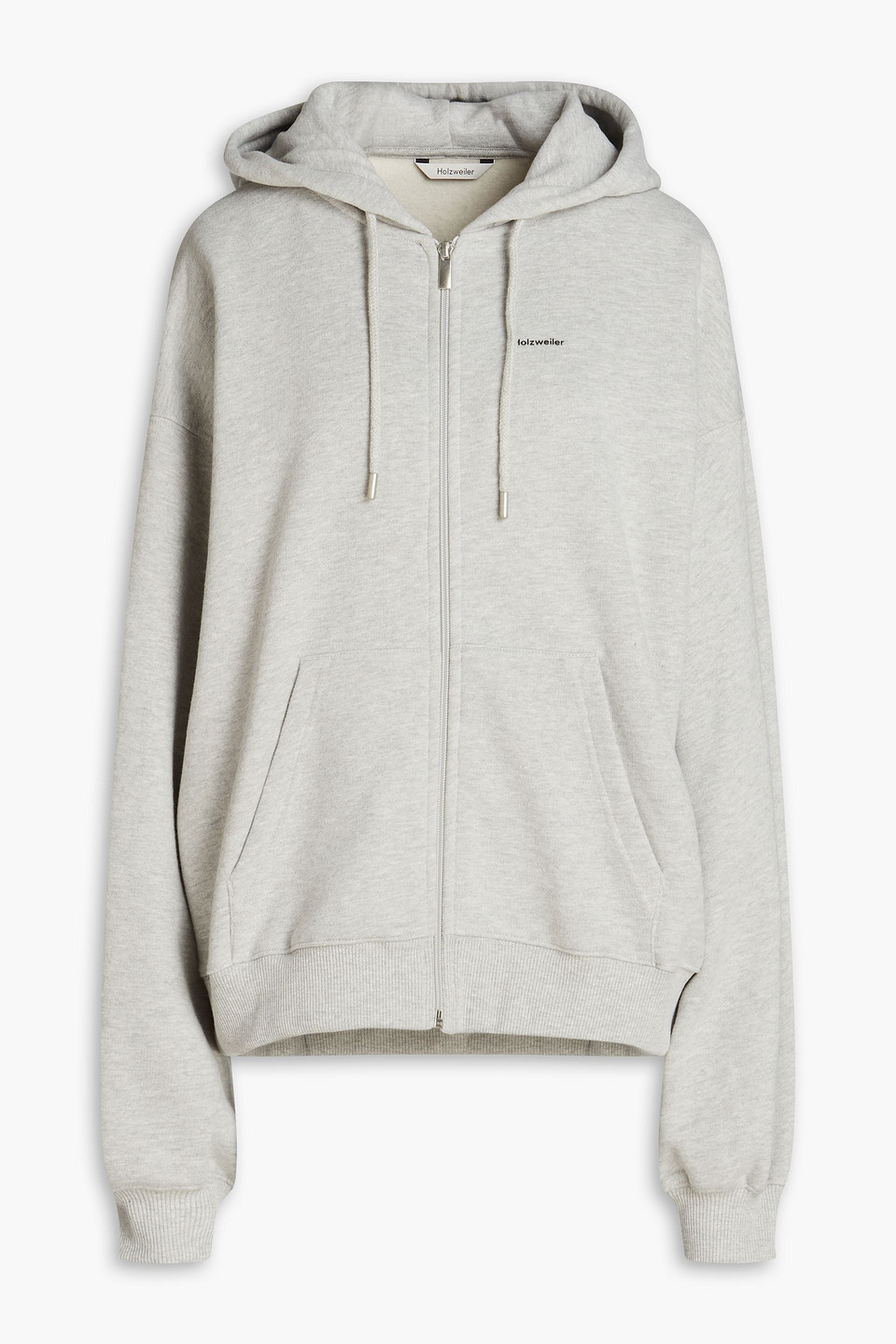 Fortune cotton-blend fleece zip-up hoodie