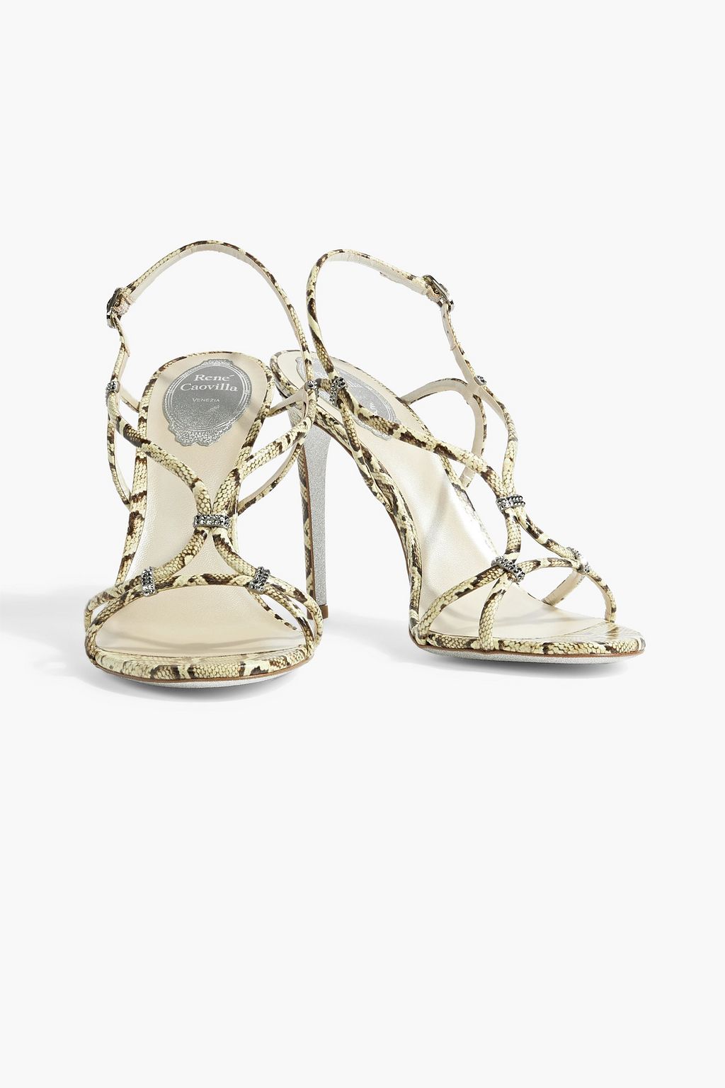 RENE' CAOVILLA Clippy embellished ayers sandals