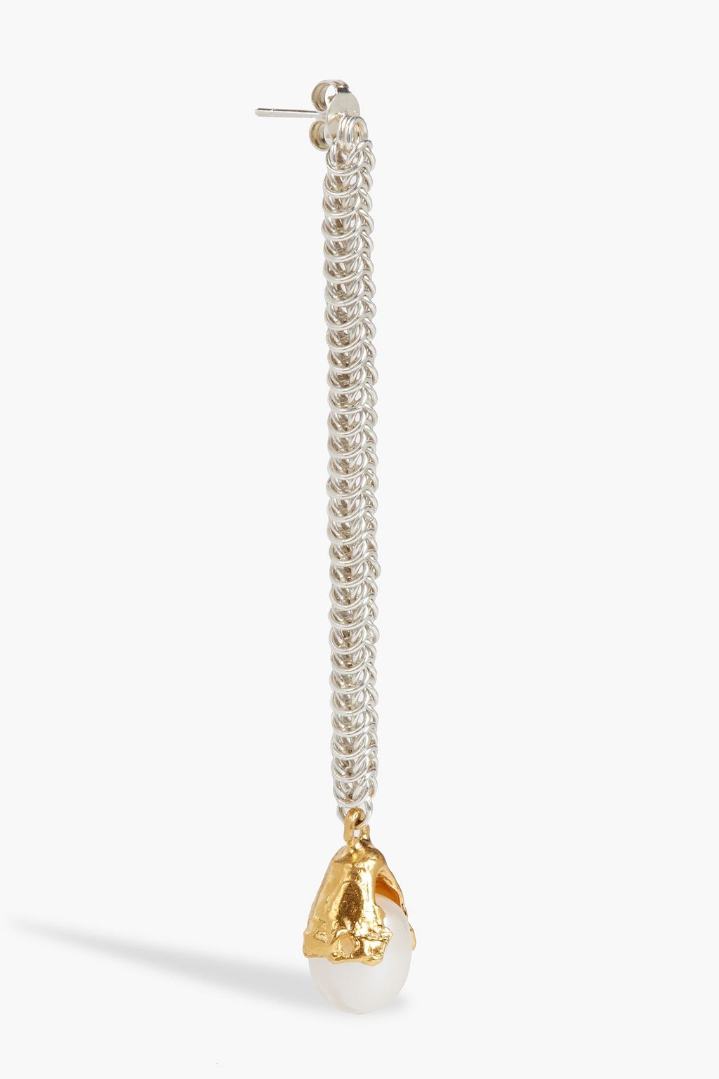ALIGHIERI Gold and silver-tone faux pearl earrings