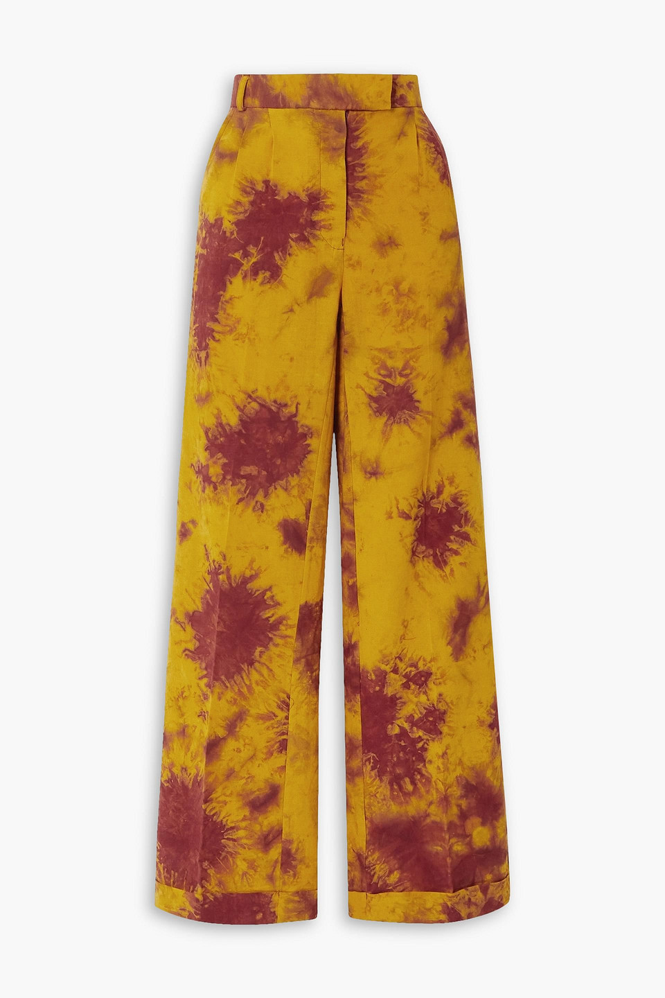 Lukhanyo Mdingi The Vanguard Tie-dyed Cotton Wide-leg Trousers In Marigold