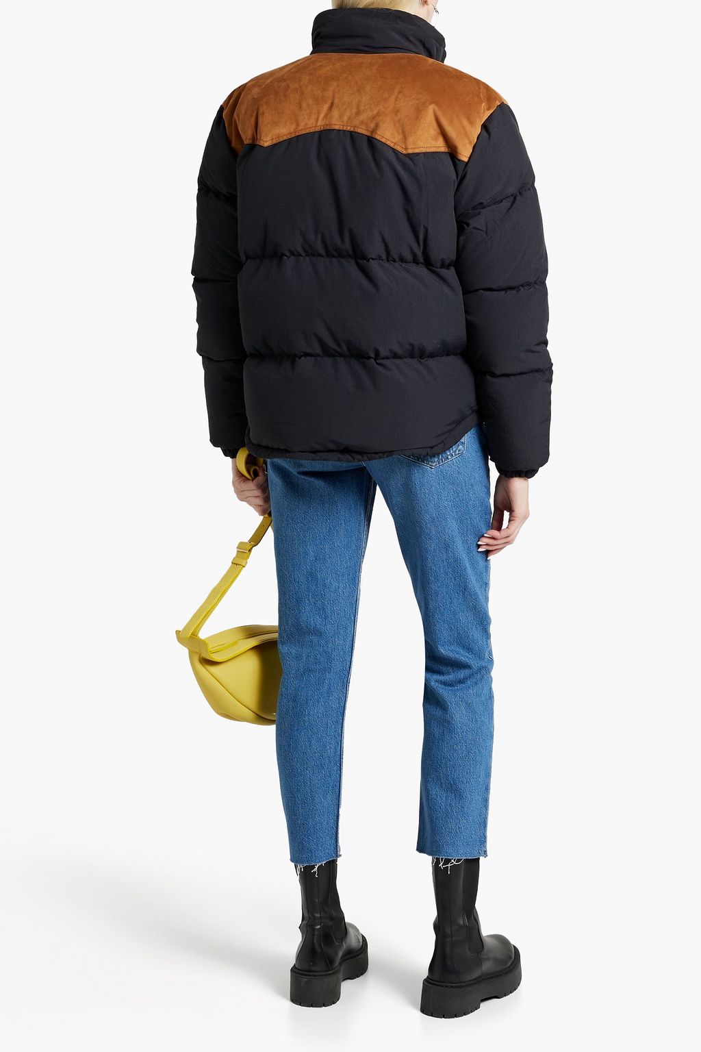 RAG & BONE Cal faux suede-paneled quilted ripstop down jacket