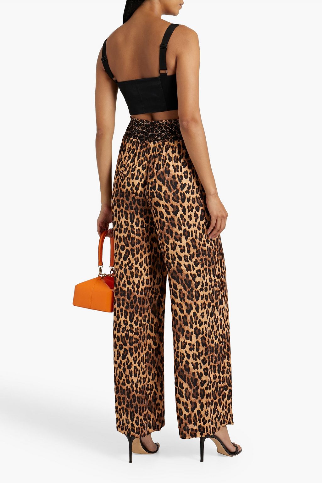 ALICE + OLIVIA Russell leopard-print satin wide-leg pants