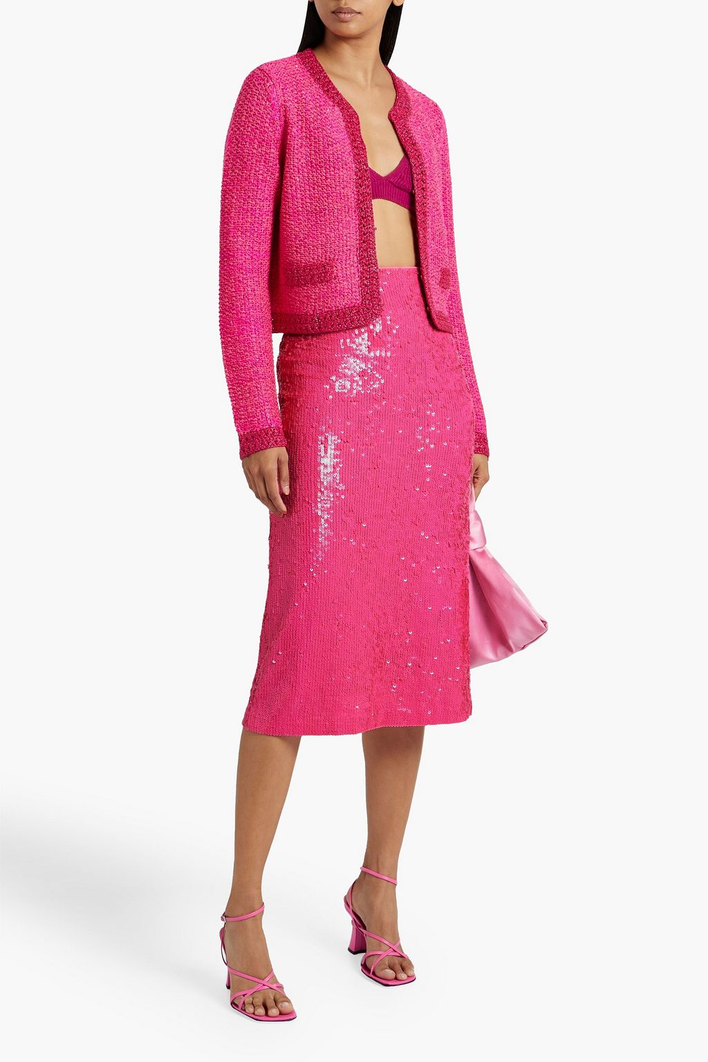 ALICE + OLIVIA Maeve sequined tulle skirt