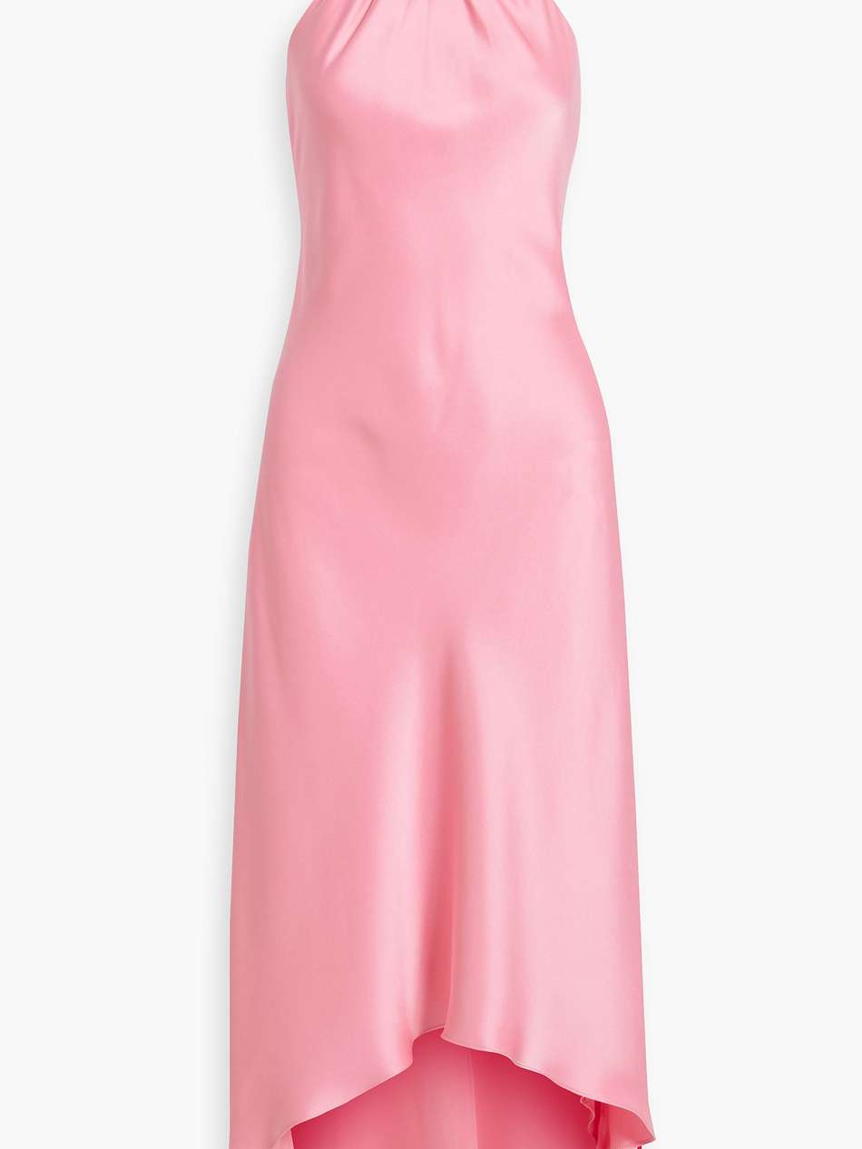 rayni bow-detailed satin halterneck maxi dress