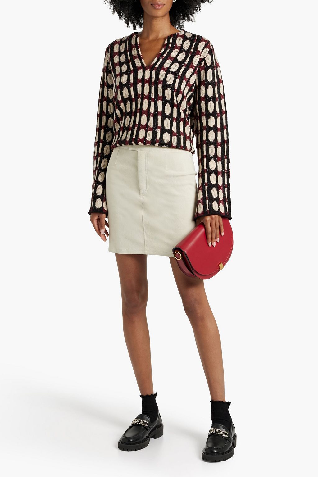 OFFICINE GÉNÉRALE Scarlett suede mini skirt