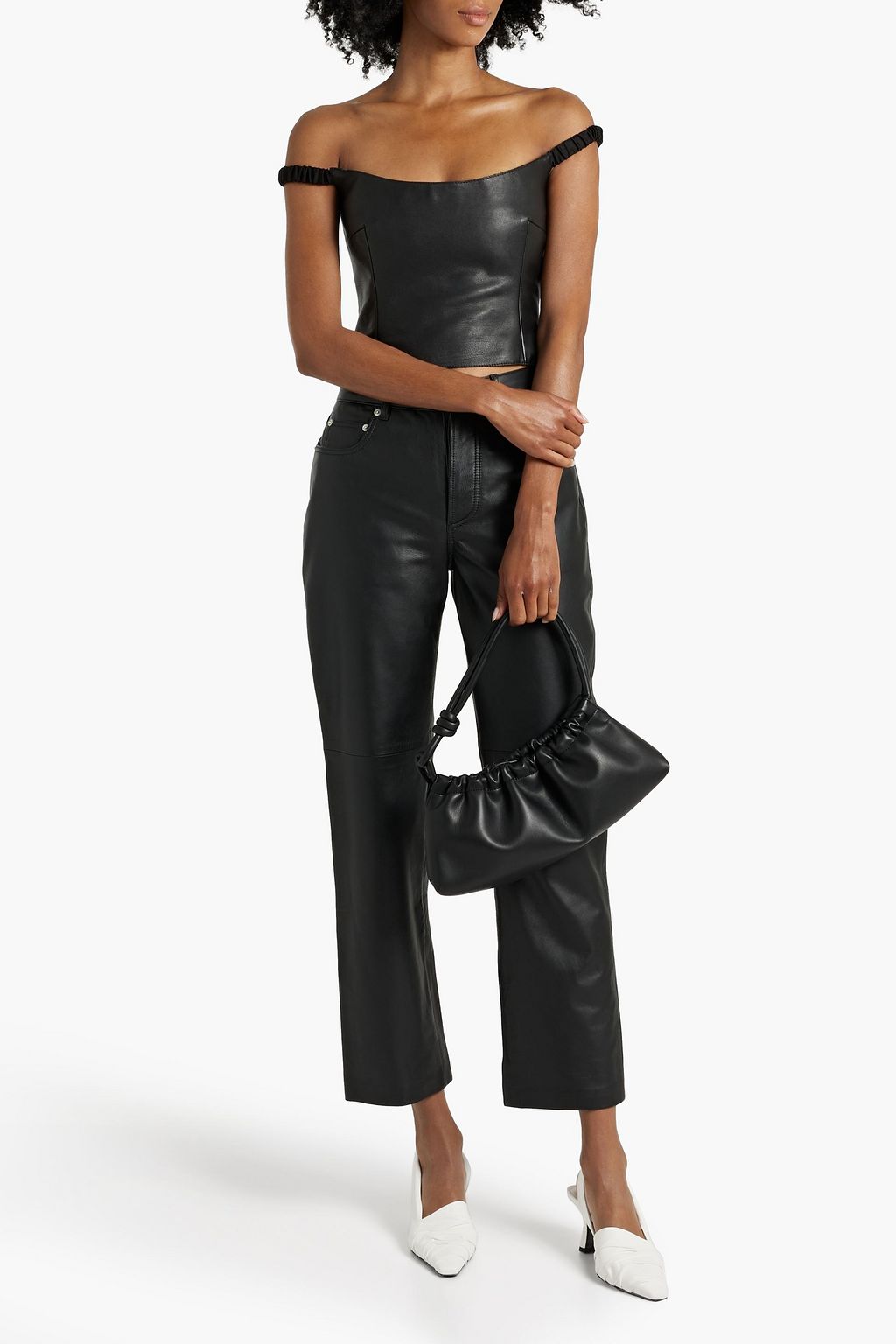 OFFICINE GÉNÉRALE Naomi leather straight-leg pants