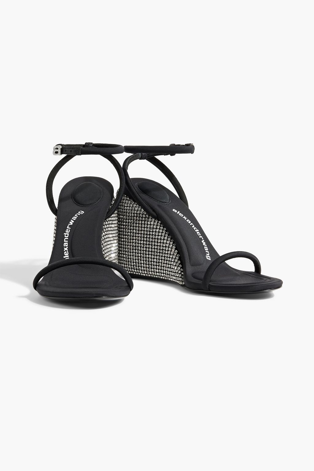 ALEXANDER WANG 달리아 95 크리스털 장식 네오프렌 웨지 샌들