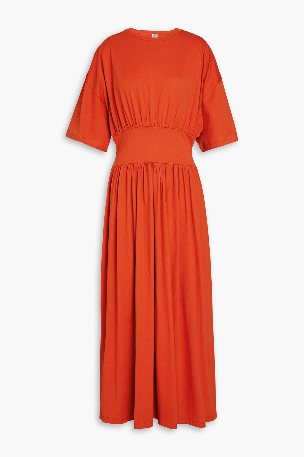 Cotton jersey midi clearance dress