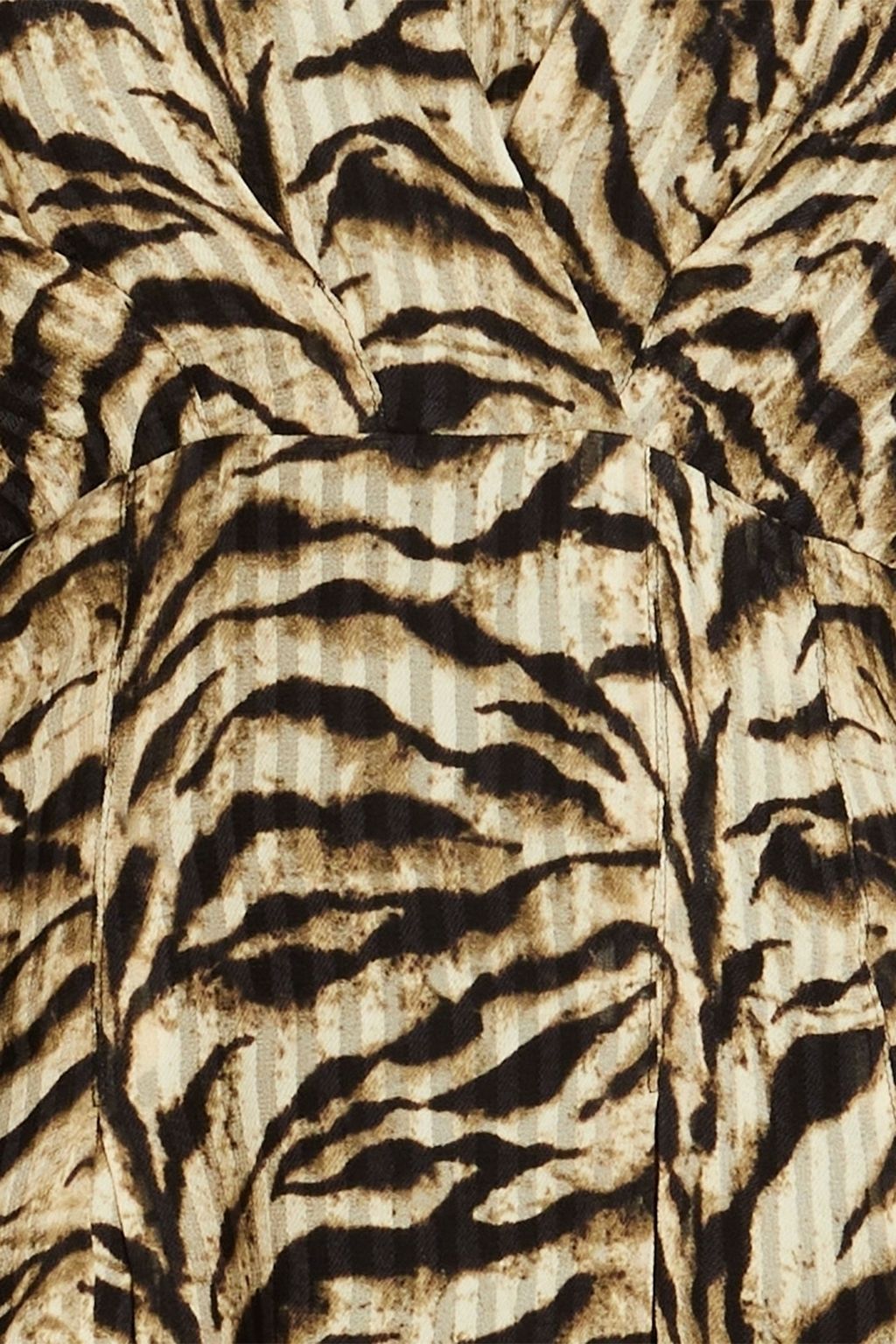 BA&SH Wrap-effect zebra-print fil coupé mini dress