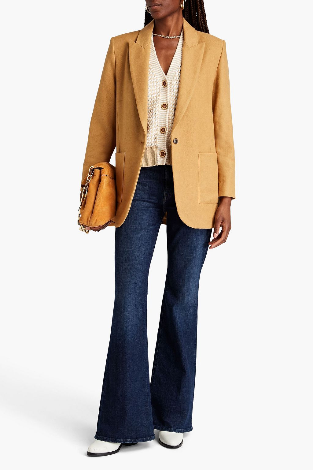 BA&SH Lady cotton and linen-blend blazer
