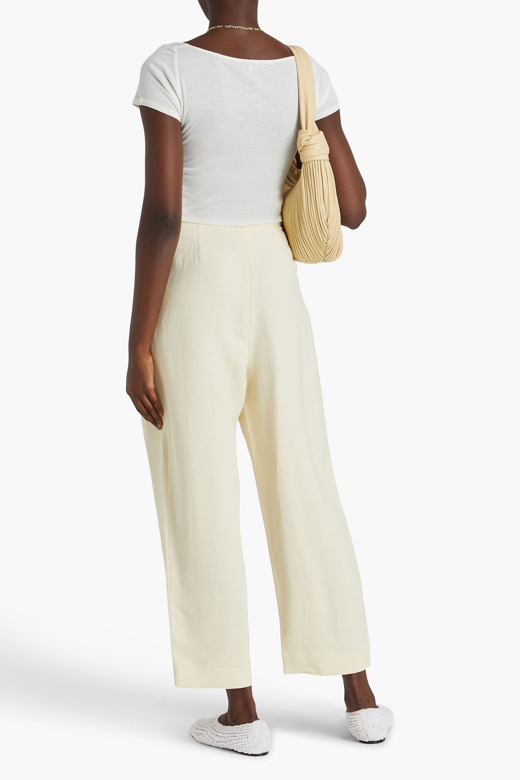 TOTEME Slub woven wide-leg pants