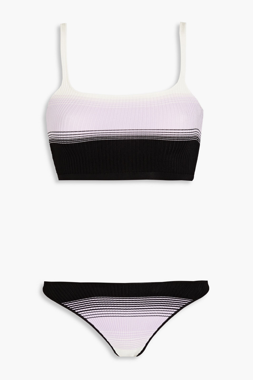 Missoni Two-tone Crochet-knit Bikini