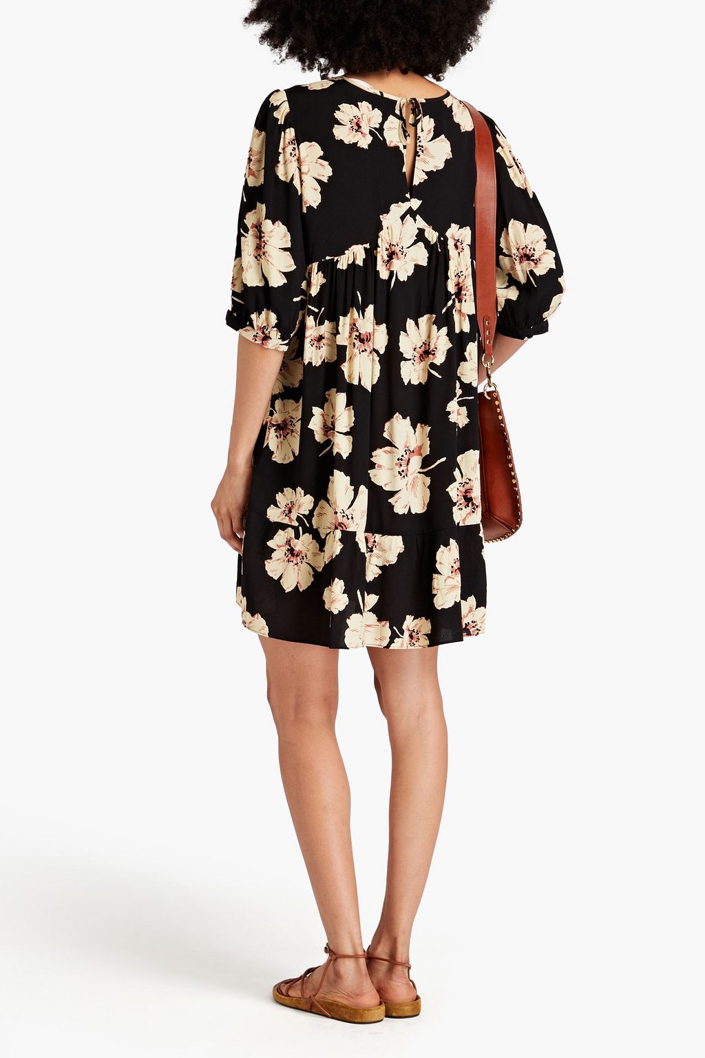 BA&SH Katia floral-print crepe mini dress