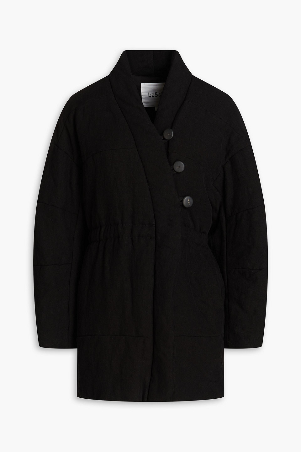 Ba&sh Steppdecke Aus Leinen In Black
