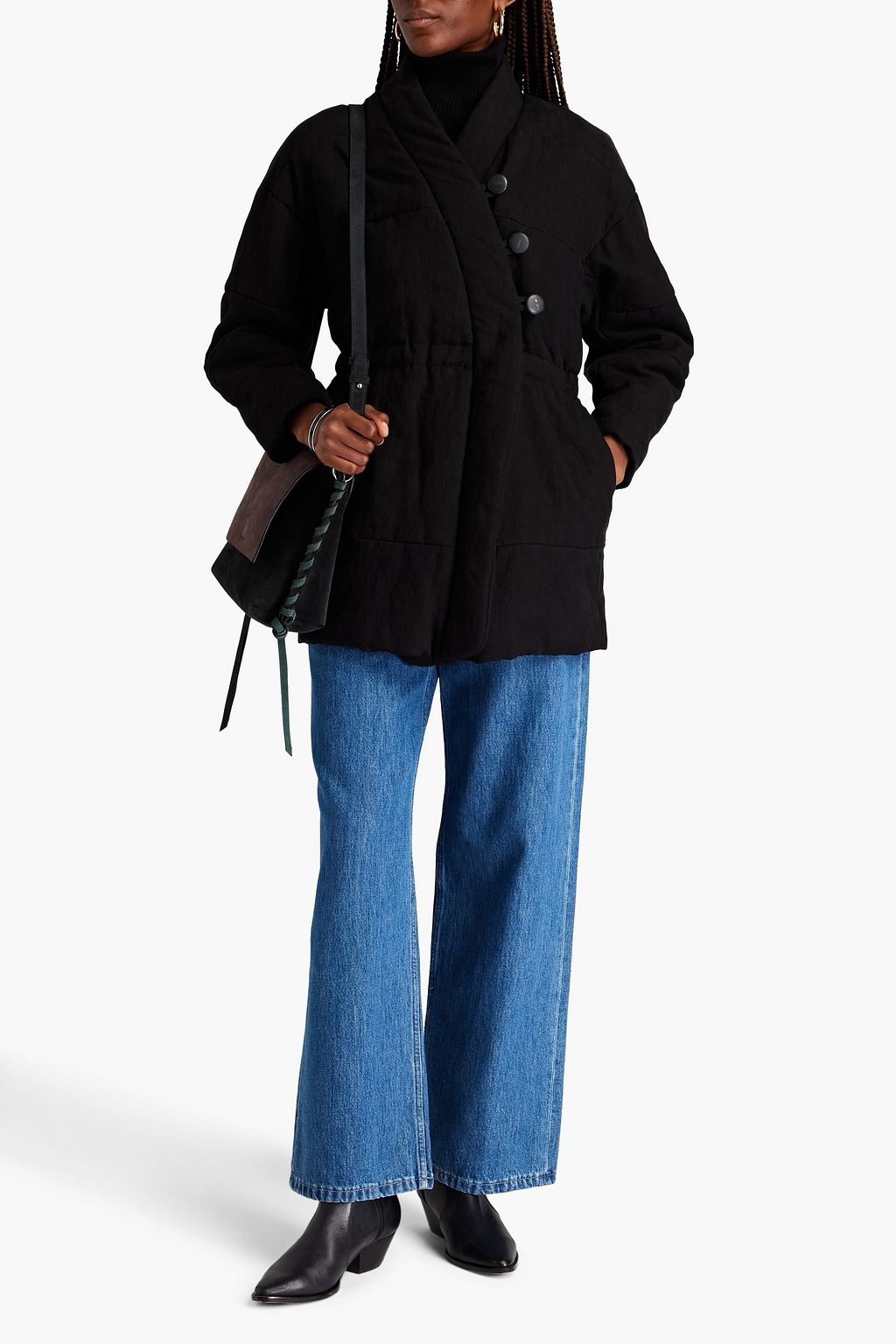 BA&SH Lana quilted linen jacket