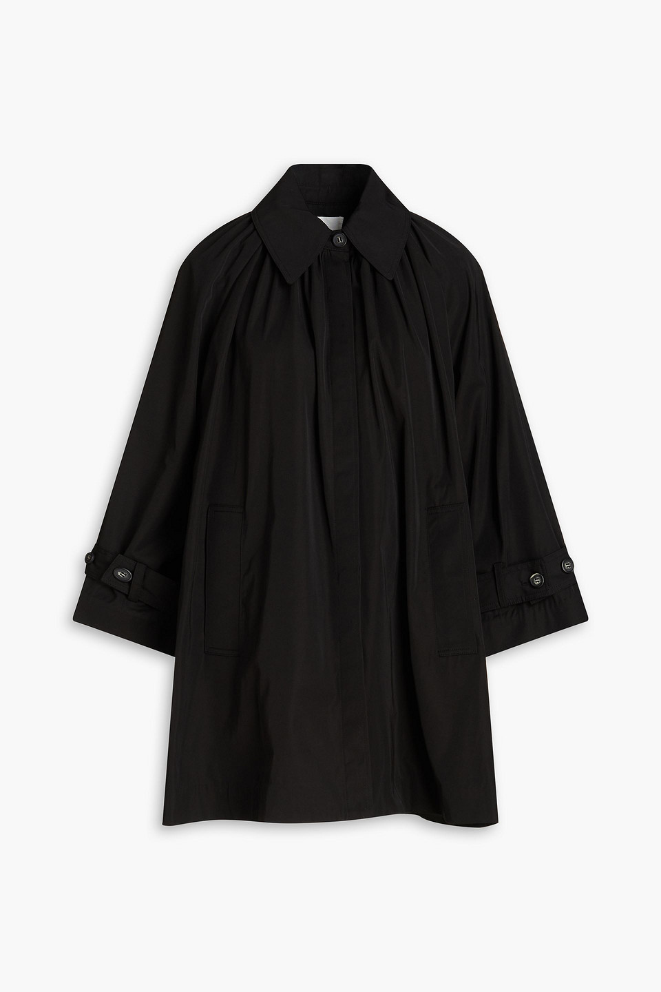 Ba&sh Issey Oversized-trenchcoat Aus Gabardine Mit Raffung
