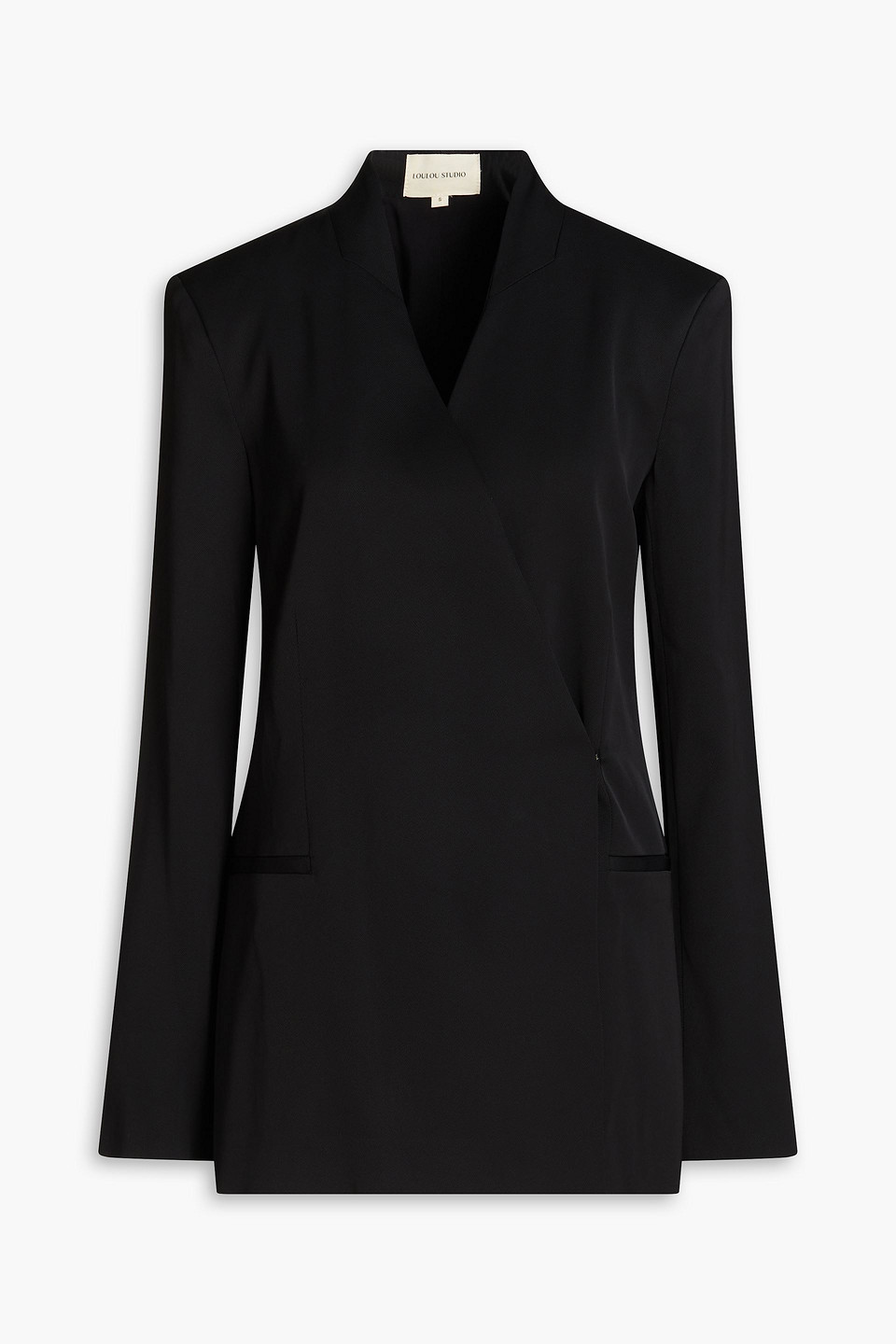 Shop Loulou Studio Sandyato Twill Blazer In Black
