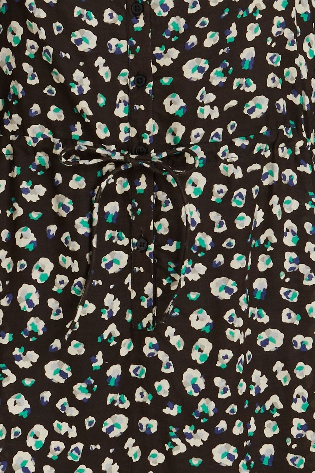 BA&SH Balea gathered printed cotton-blend midi dress