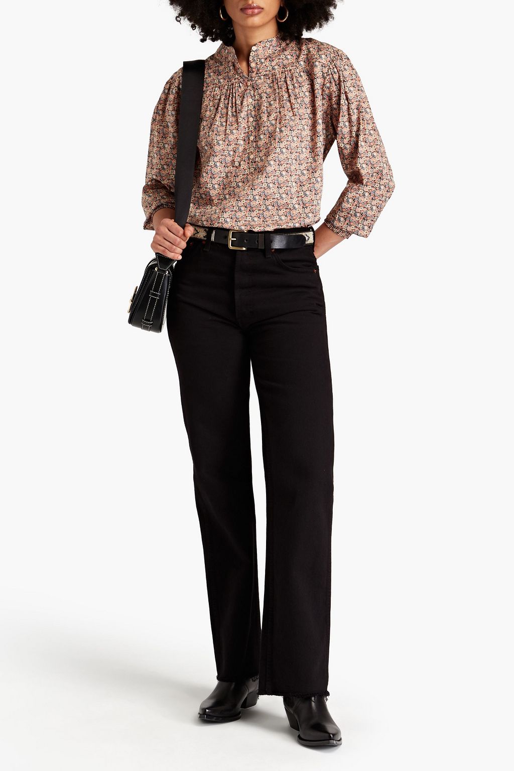 BA&SH Freja floral-print cotton-poplin shirt