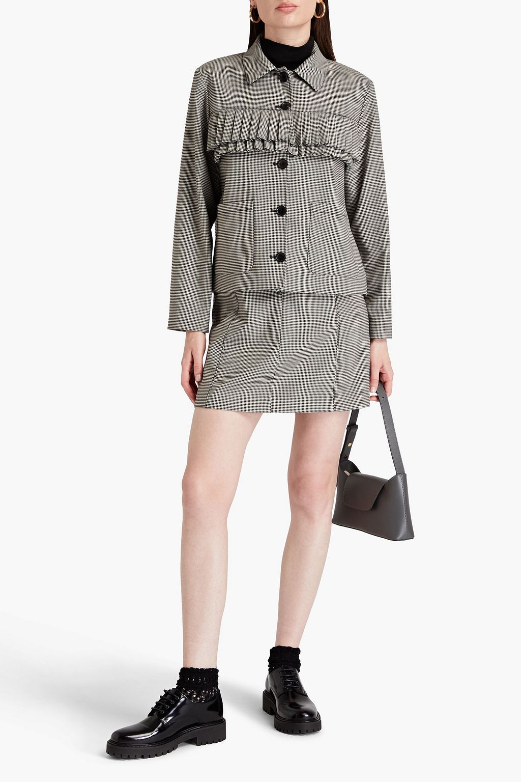 PS PAUL SMITH Jacke aus Tweed mit Falten