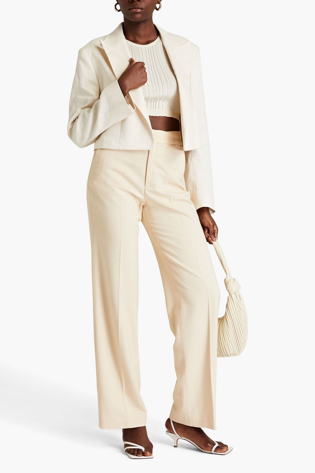 LOULOU STUDIO Nady stretch-twill straight-leg pants
