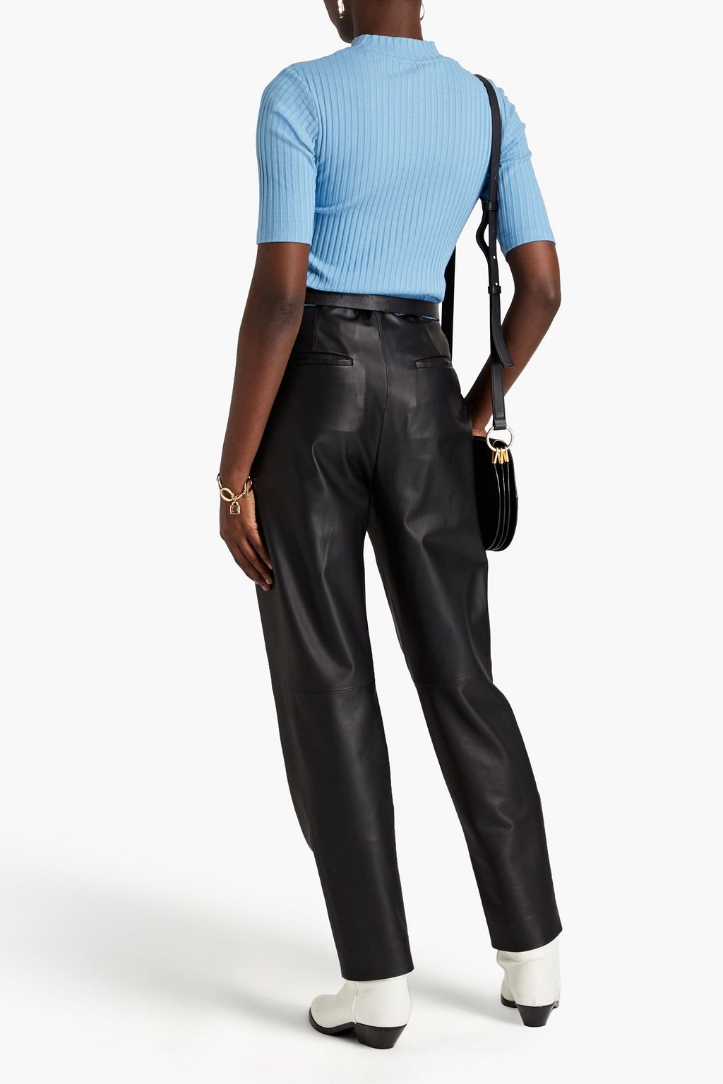 BA&SH Maia ribbed stretch-cotton jersey turtleneck top