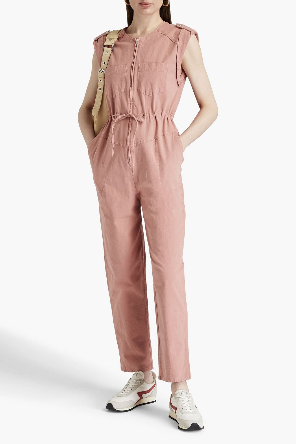 BA&SH Alia cotton-blend canvas jumpsuit