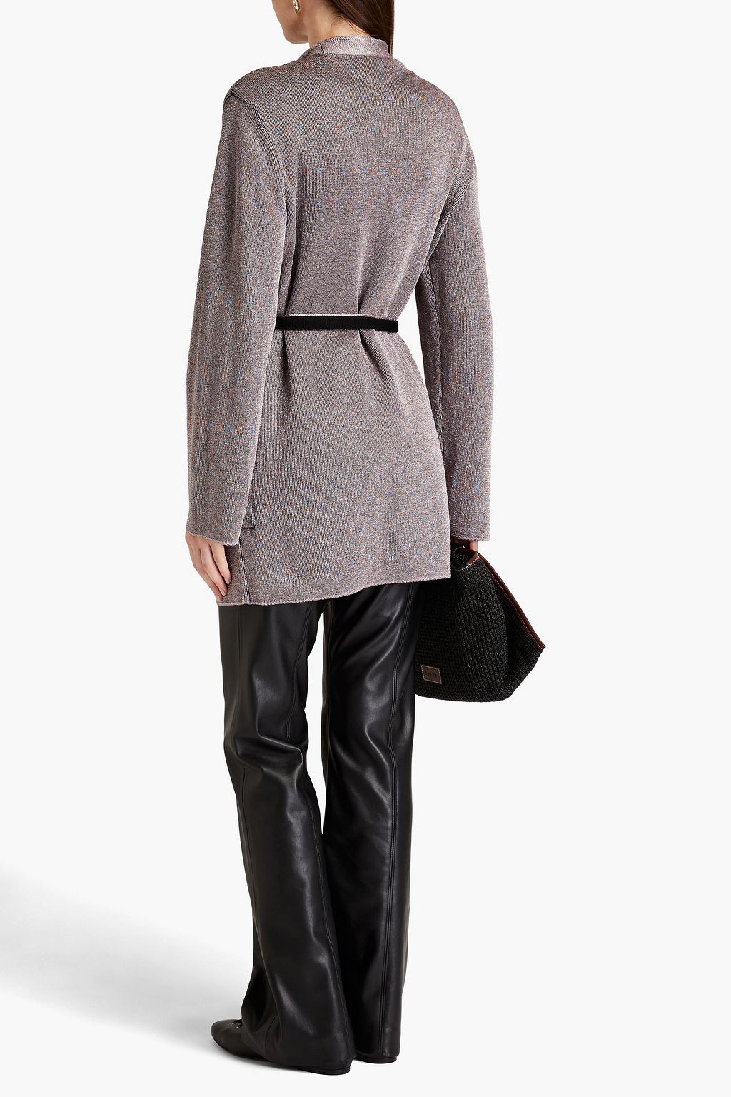 MISSONI Metallic crochet-knit wool-blend cardigan