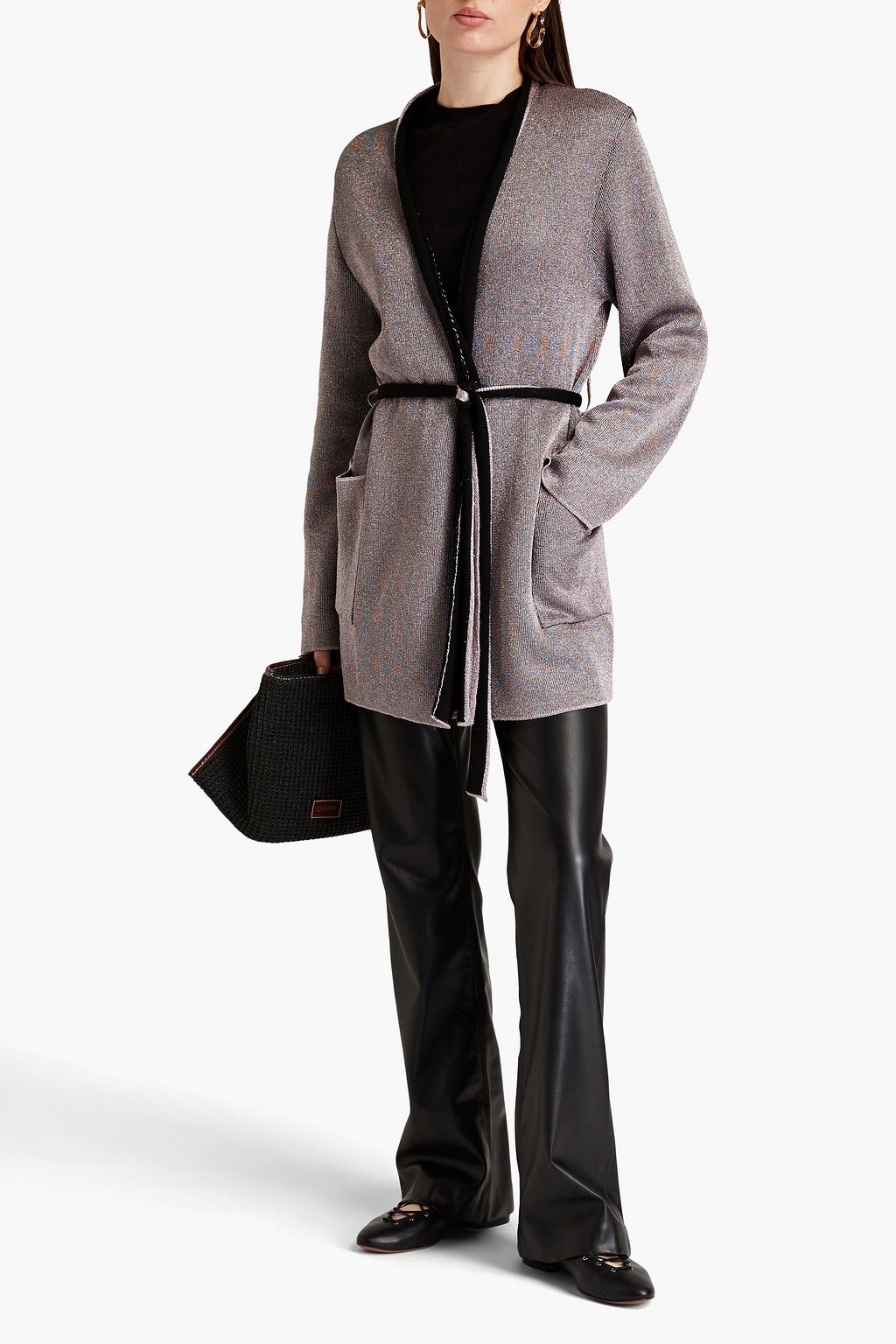 MISSONI Metallic crochet-knit wool-blend cardigan