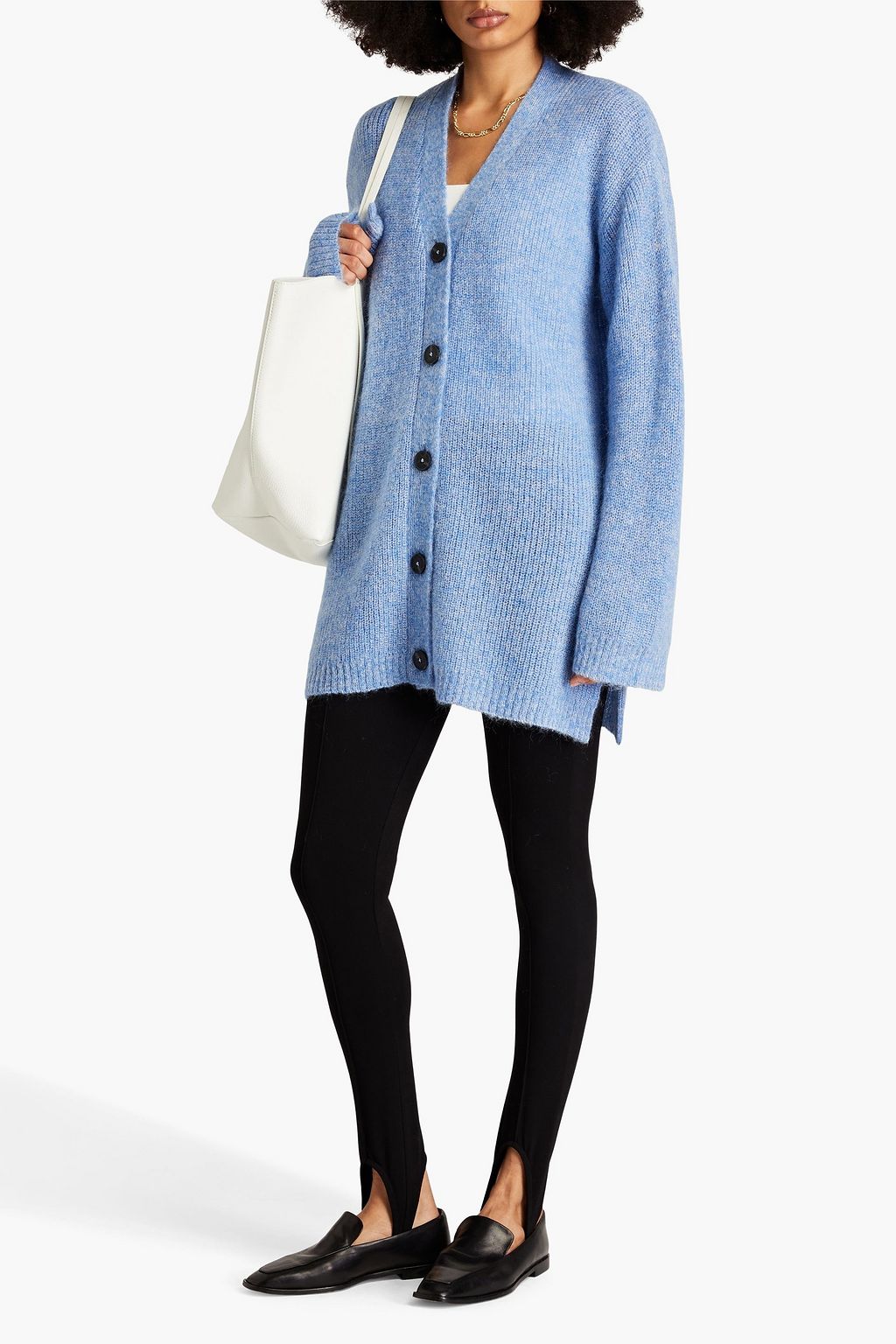 HOLZWEILER Oversized mélange alpaca-blend cardigan