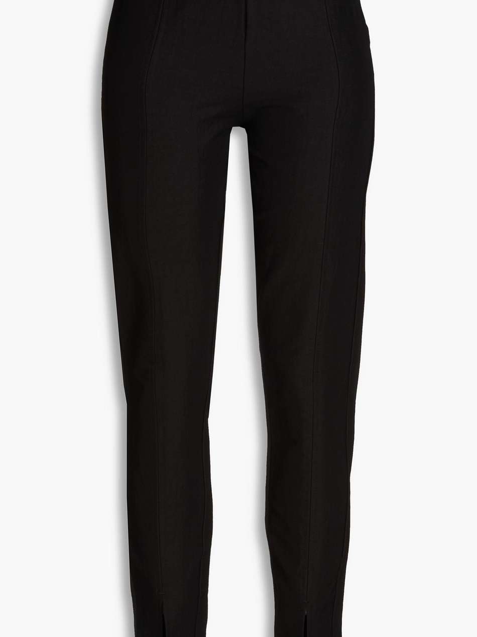 linen-blend skinny pants