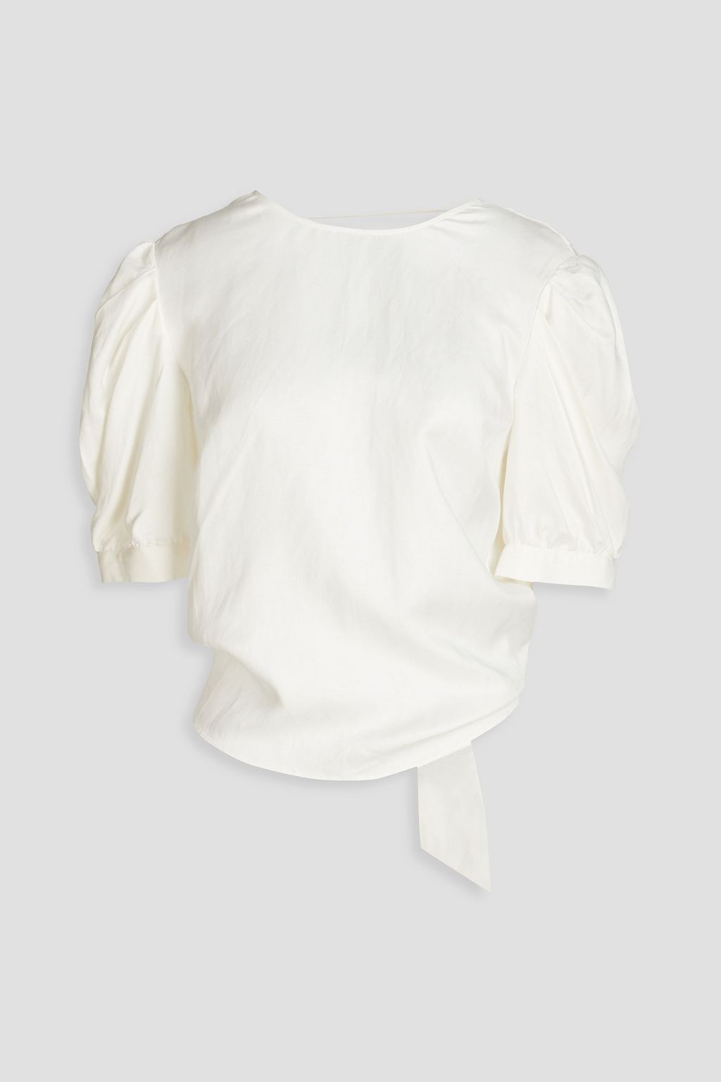 BA&SH Saphia pleated satin-twill top | THE OUTNET