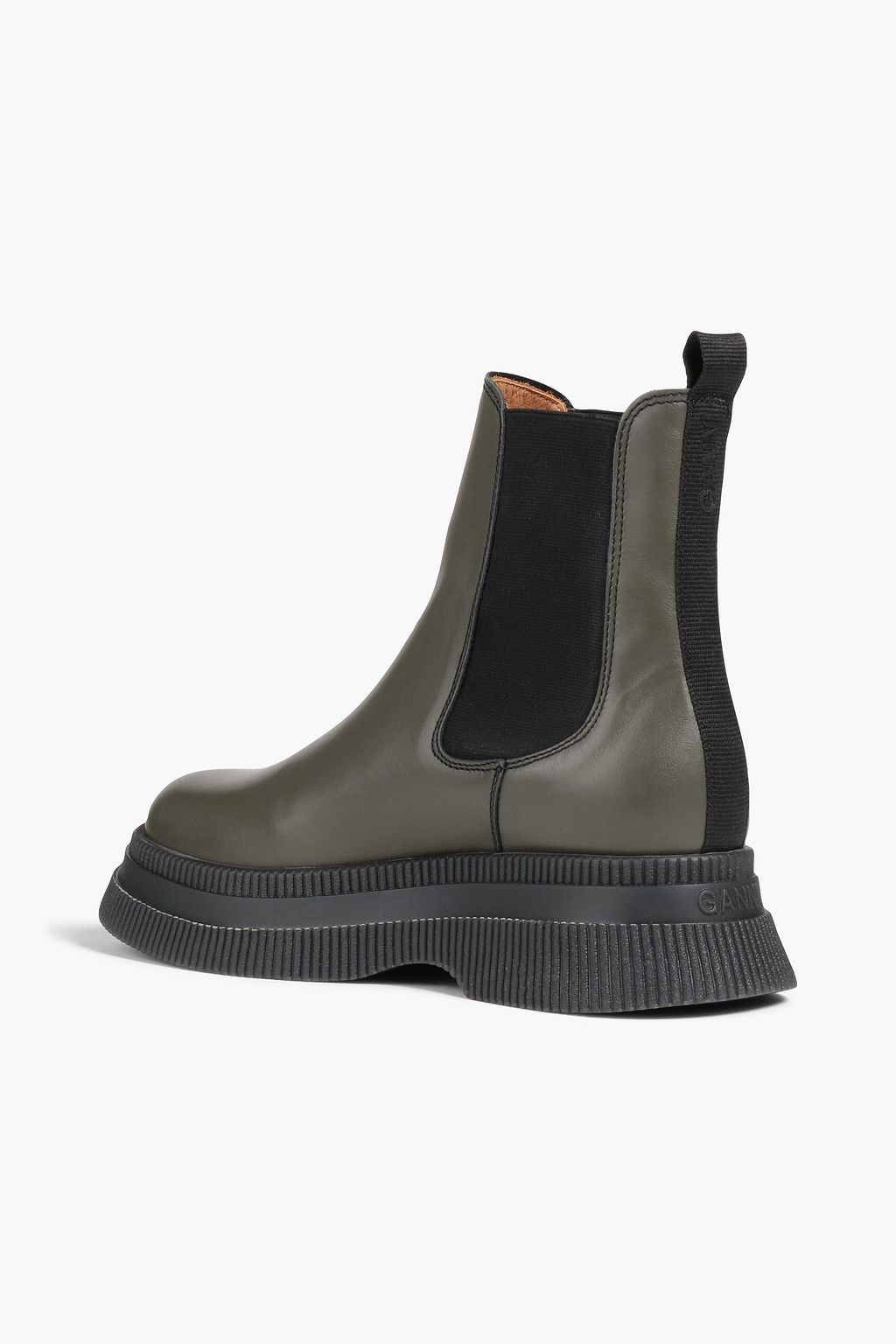 GANNI Myrtle two-tone leather ankle boots