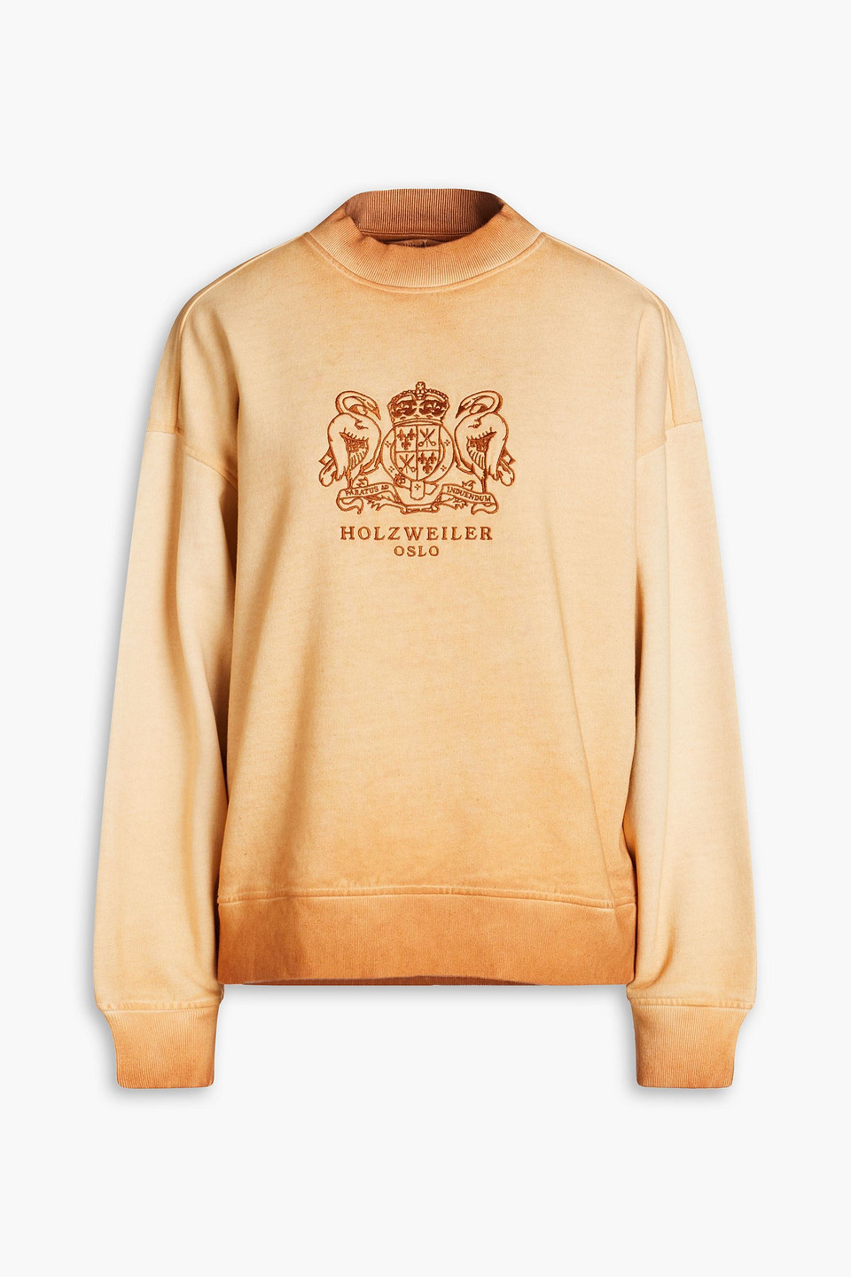 HOLZWEILER MEZZANINE OSLO EMBROIDERED COTTON-FLEECE SWEATSHIRT