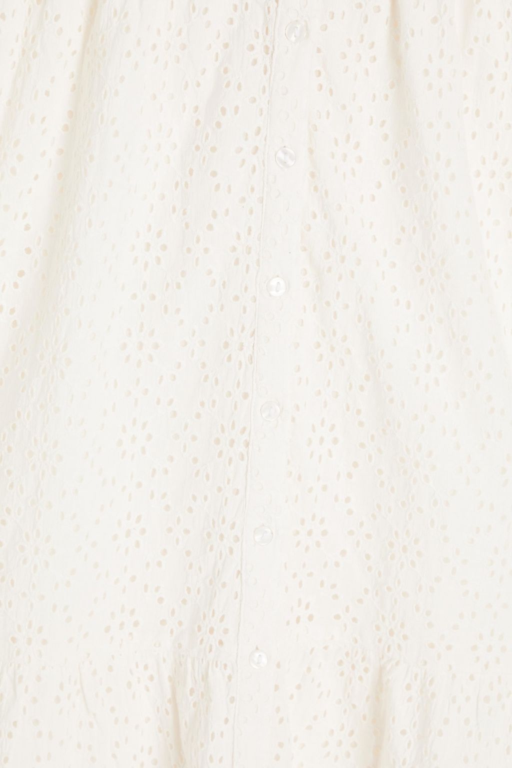 BA&SH Selya broderie anglaise cotton midi shirt dress