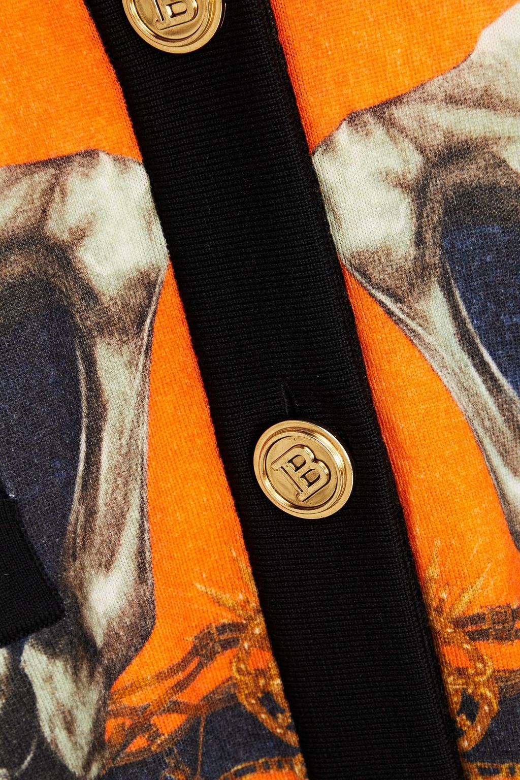 BALMAIN Printed wool cardigan
