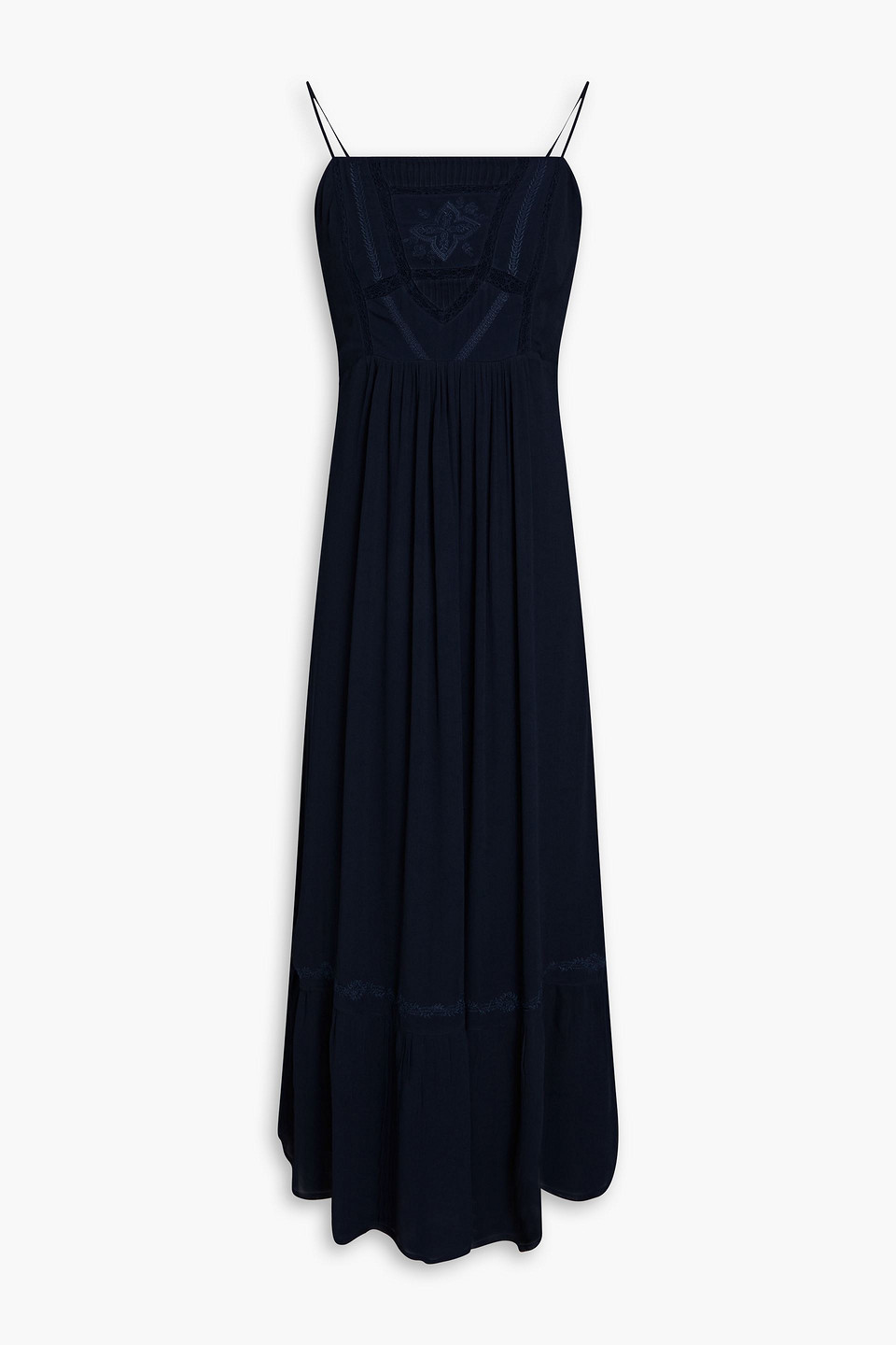 Ba&sh Michele embroidered georgette midi dress