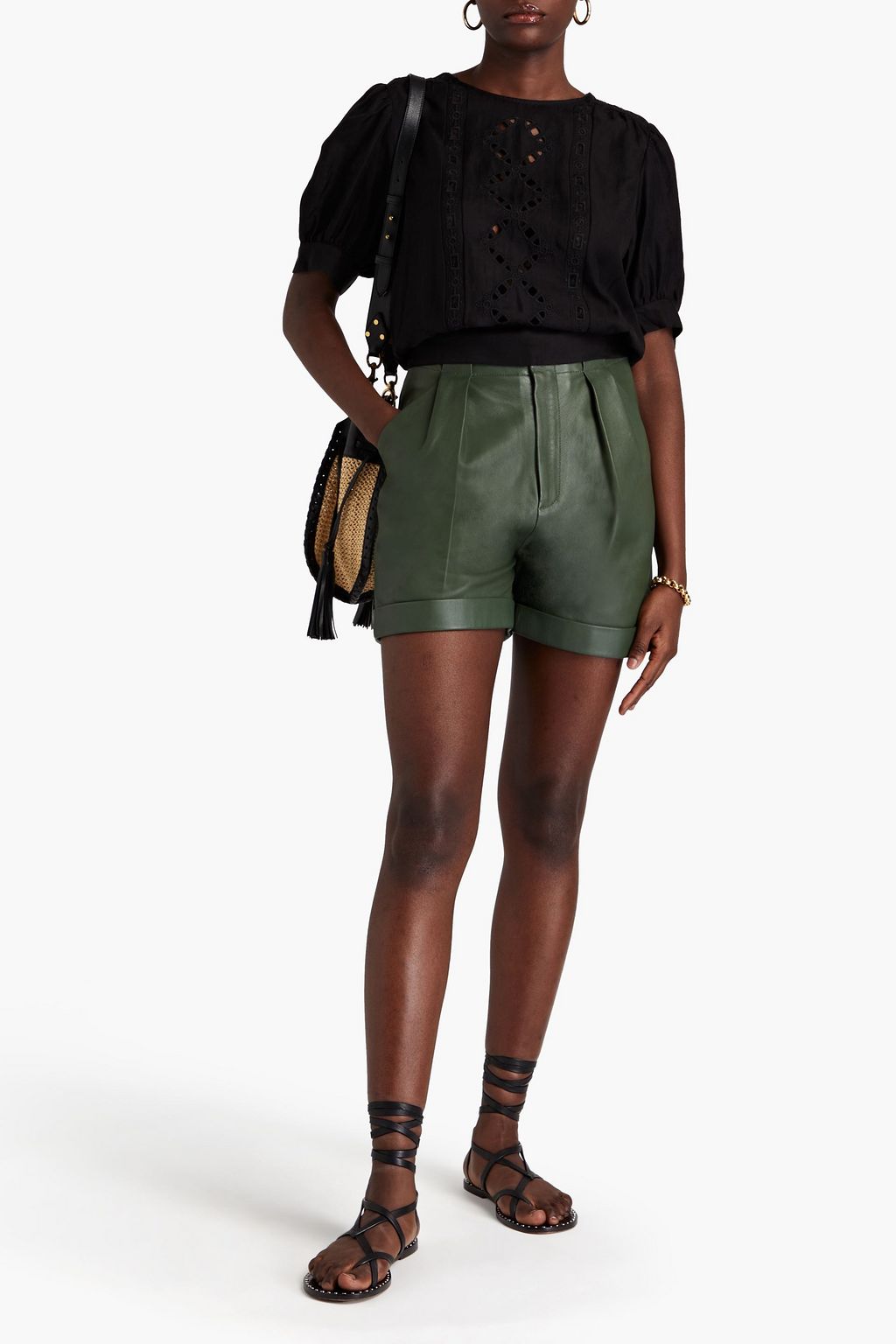 BA&SH Bacary cutout broderie anglaise top