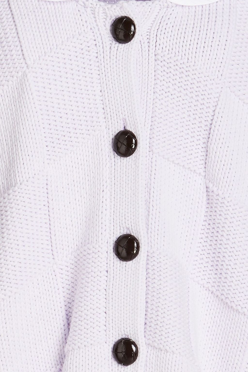 GANNI Poplin-paneled cotton-blend cardigan