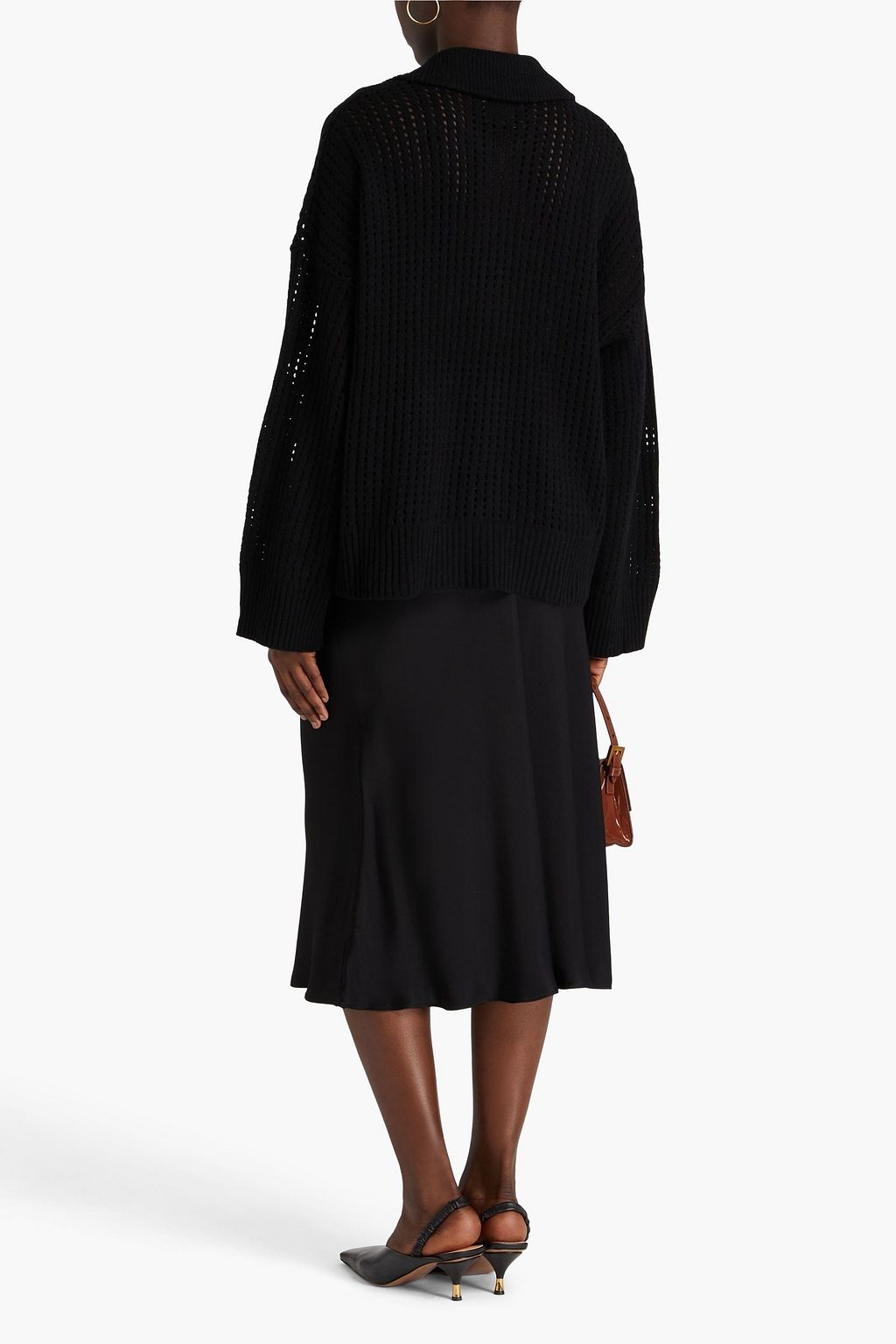 HOLZWEILER Tired open-knit wool-blend cardigan