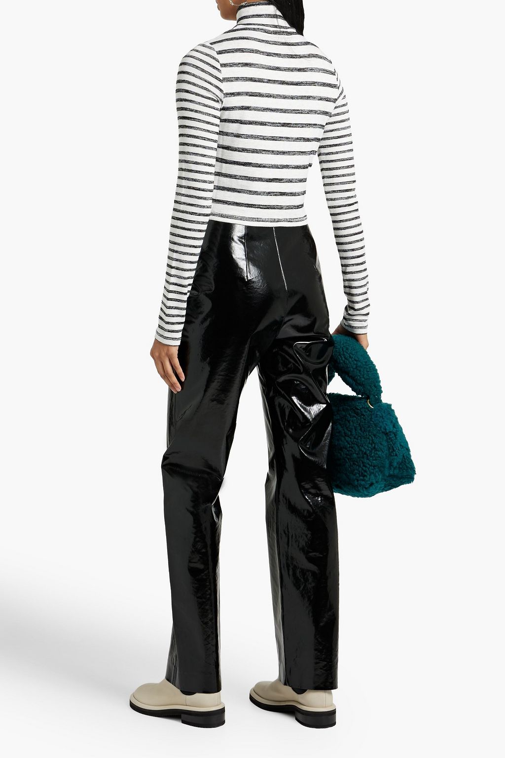 RAG & BONE Striped stretch-knit turtleneck sweater
