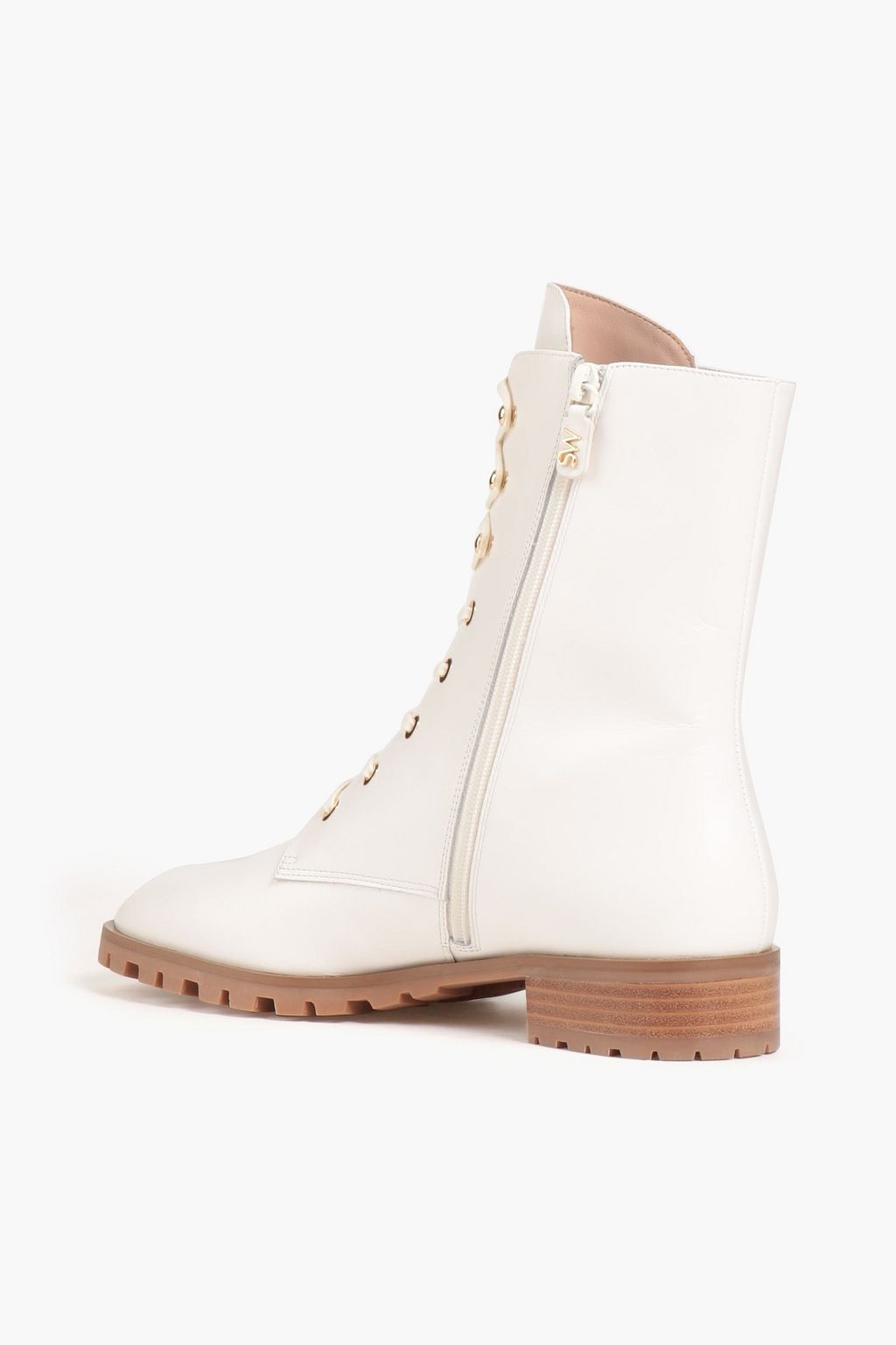 STUART WEITZMAN بوت كومبات "نوري" من الجلد