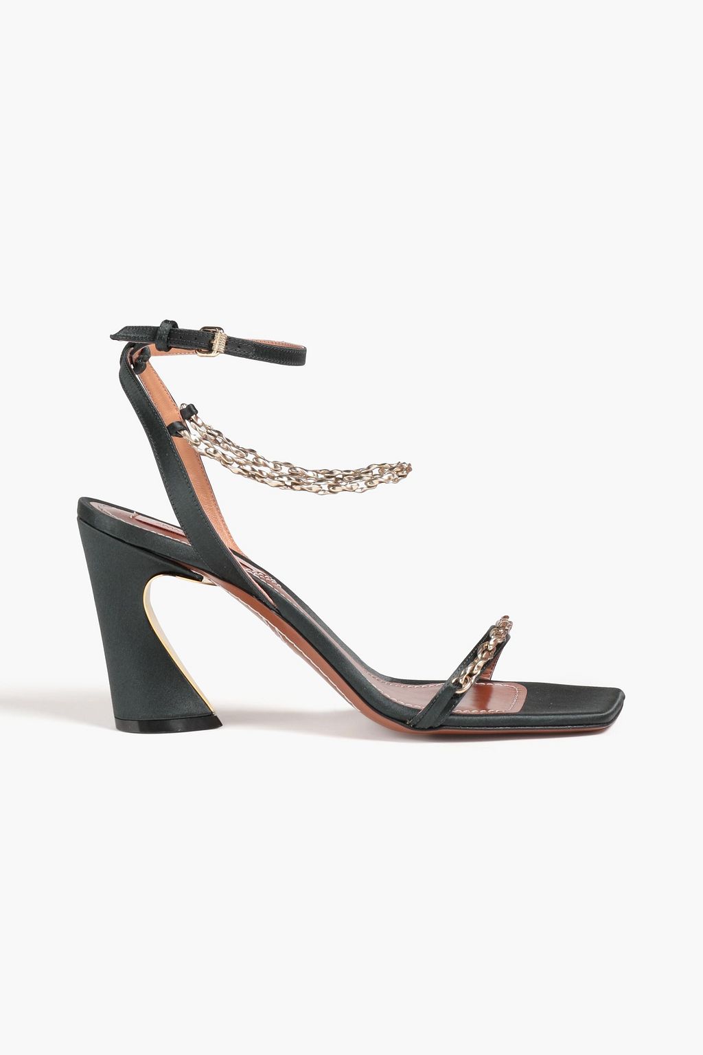 ZIMMERMANN Chain-trimmed satin sandals | THE OUTNET