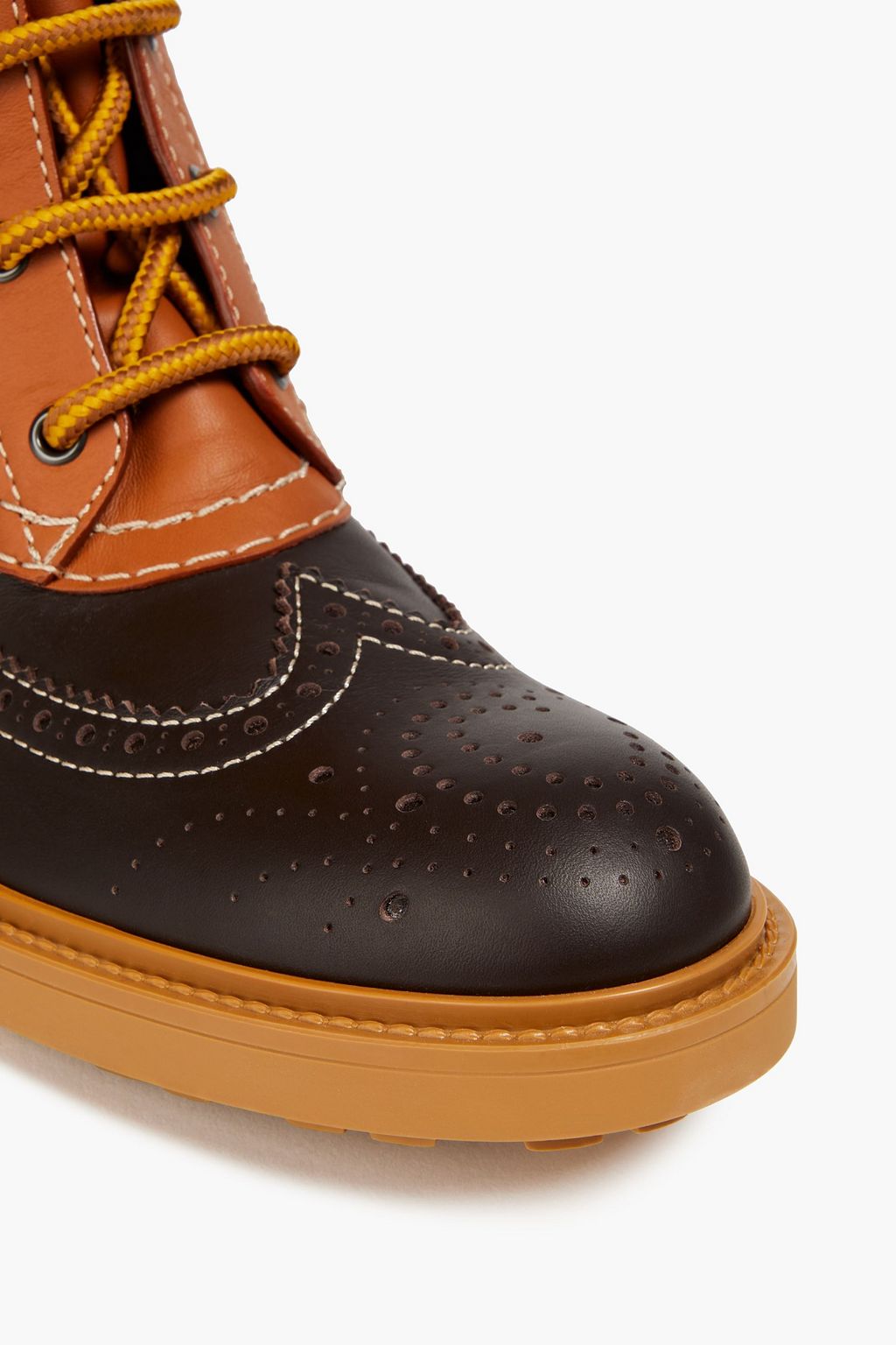 CHLOÉ Franne two-tone leather ankle boots