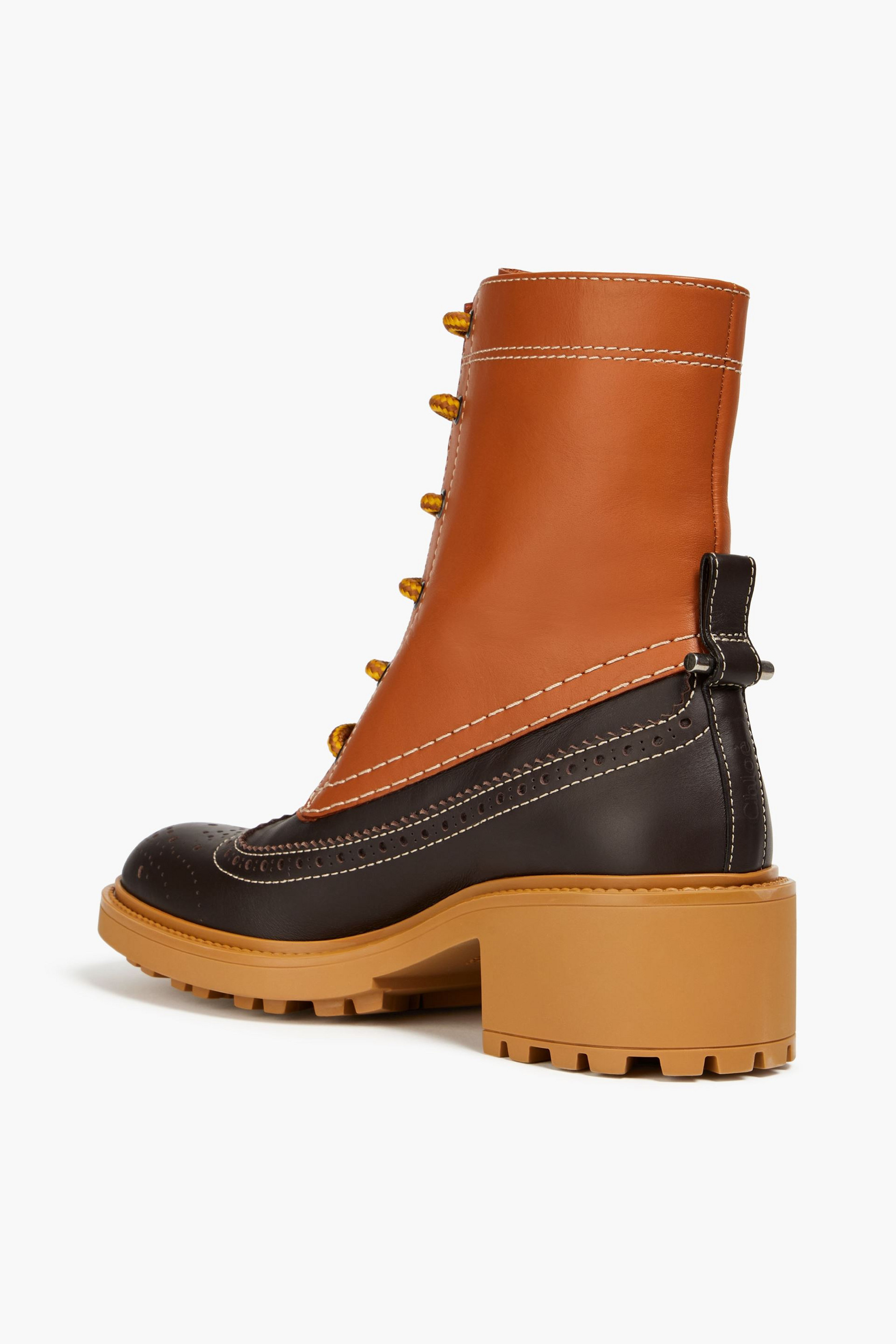 Chloé Franne two-tone leather ankle boots